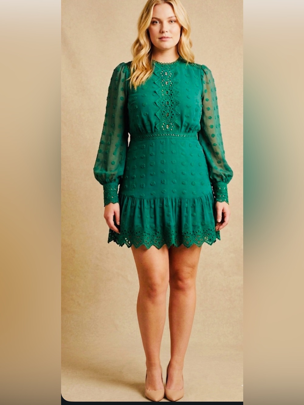Love by Design Green Lace Dress. Size 2X